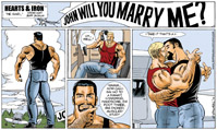 Hearts & Iron web comic icon - John says yes