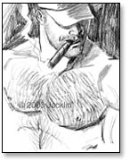 hear and torso shot, cigar smoking man with muscular, hairy chest