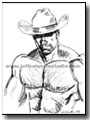 cowboy with instense eyes