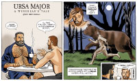 The werebear and cub have breakfast